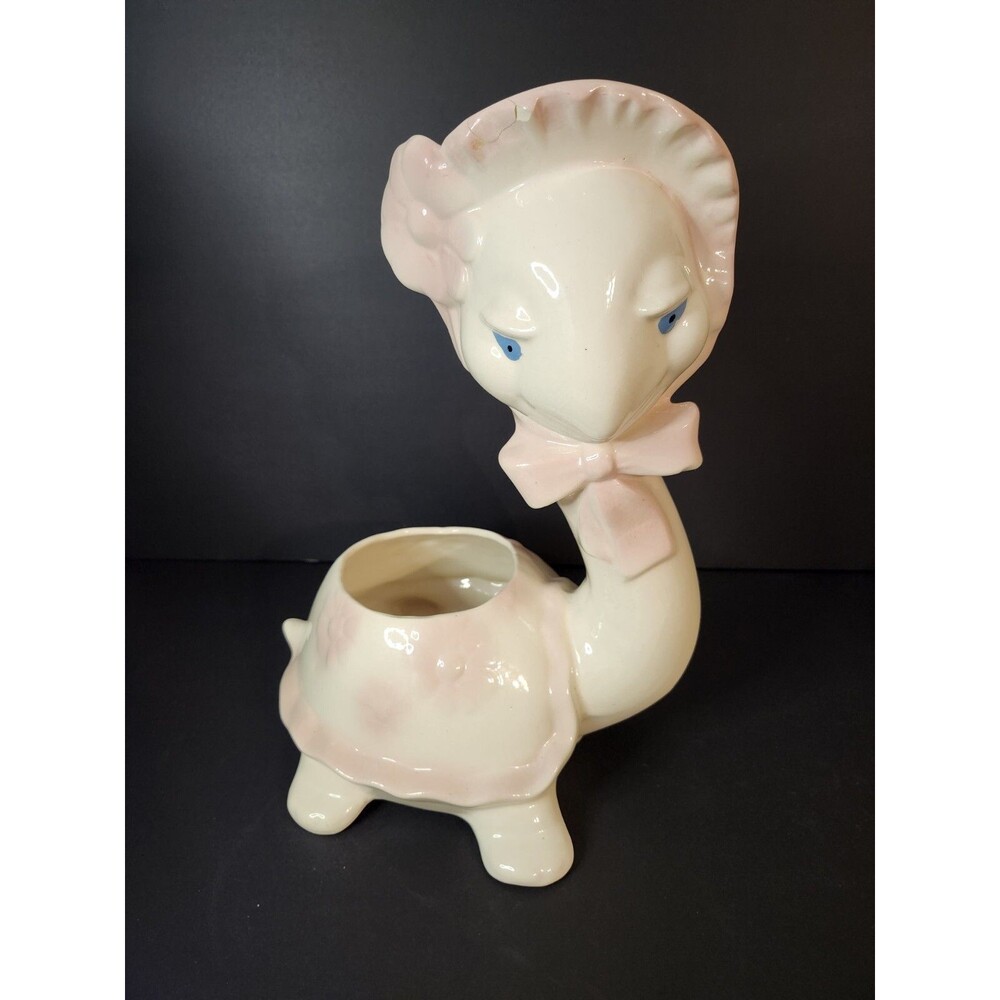 Kitsch Large Ceramic Turtle Planter Calif Ceramic Mold 13" Tall